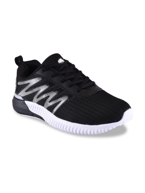

Action Men Black Synthetic Running Shoes