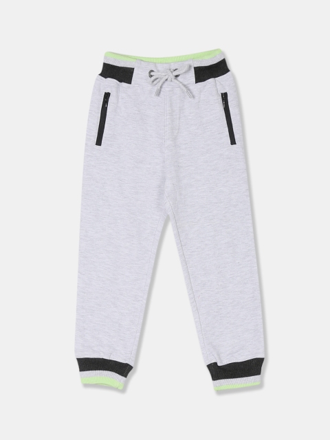 

Cherokee Boys Grey Melange Solid Straight-Fit Joggers