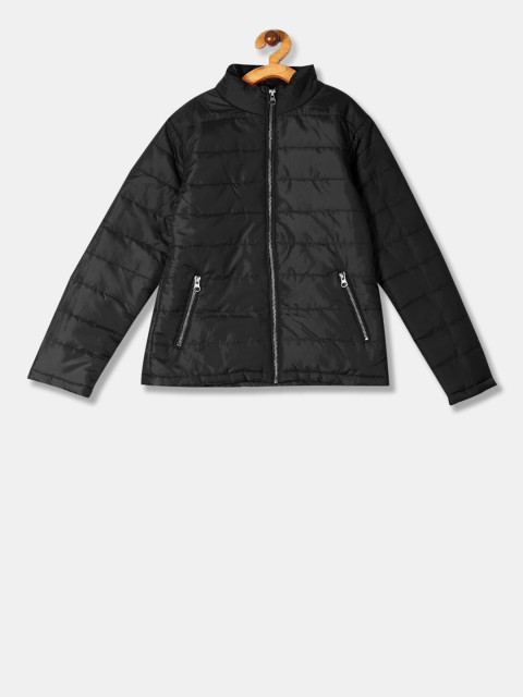 

Cherokee Girls Black Solid Puffer Jacket