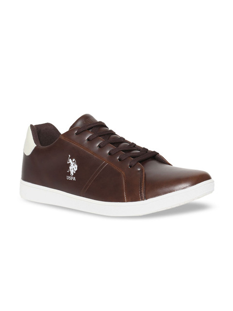 

U.S. Polo Assn. Men Coffee Brown Suede Sneakers