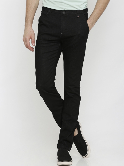 

Rex Straut Jeans Men Black Comfort Slim Fit Solid Regular Trousers