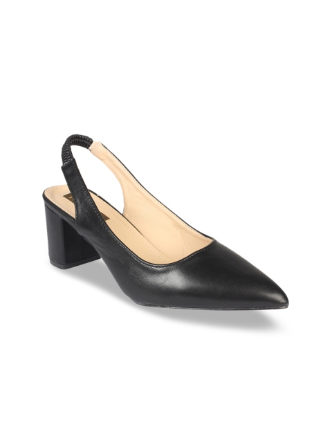 

Flat n Heels Women Black Solid Block Heels
