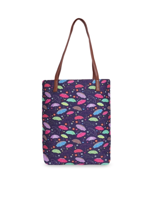 

Lychee bags Blue & Purple Printed Tote Bag