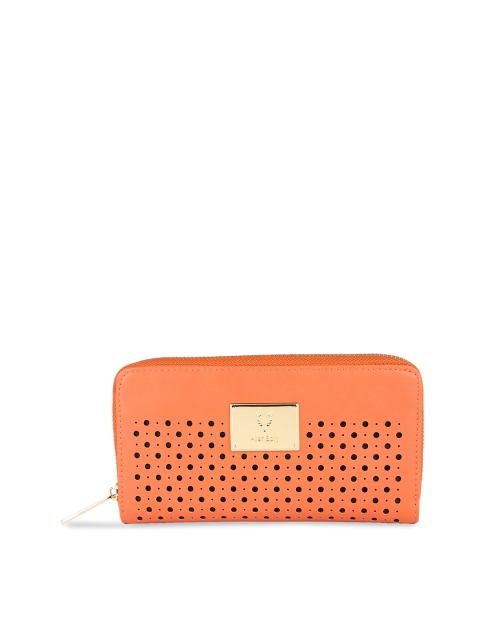 

Allen Solly Woman Peach-Coloured Textured Zip Around Wallet