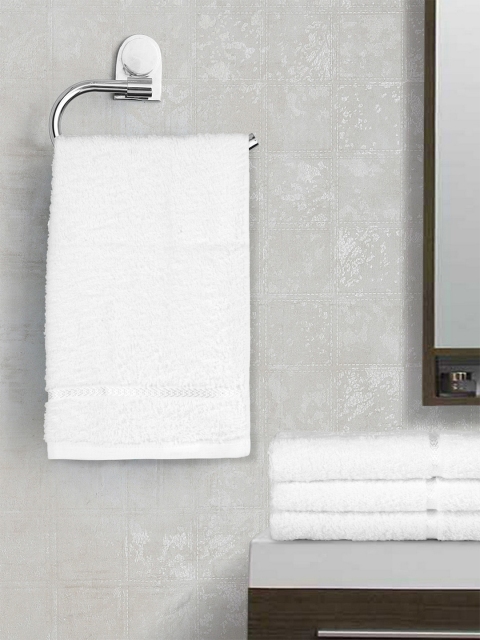 

SPACES Set of 4 White Solid 350 GSM Hand Towels