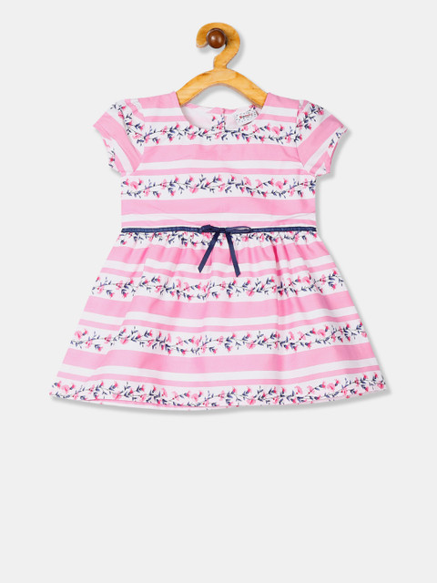 

Donuts Girls Pink Printed Fit and Flare Dress