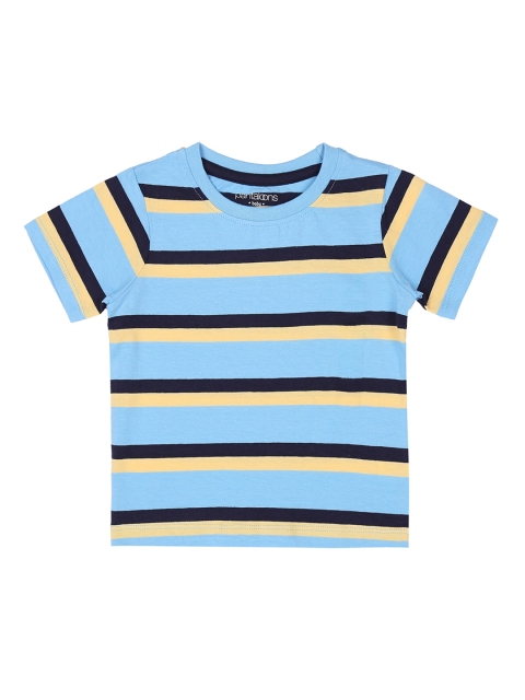 

Pantaloons Baby Boys Navy Blue Striped Round Neck T-shirt