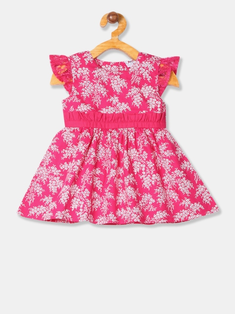

Donuts Girls Pink Printed Fit and Flare Dress
