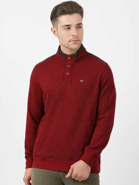 

Monte Carlo Men Maroon Solid Sweatshirt