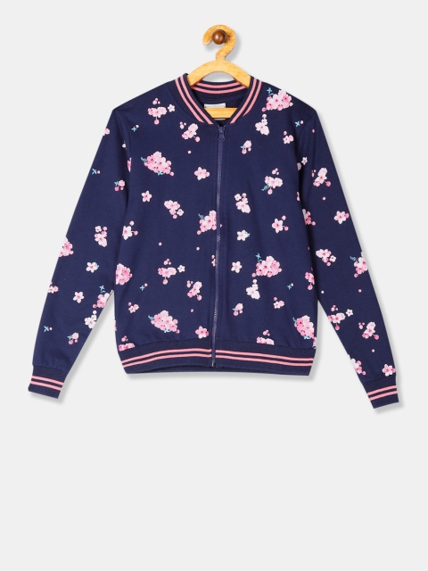 

Cherokee Girls Navy Blue & Pink Printed Sweatshirt