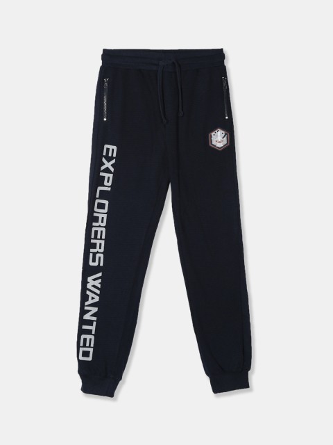 

Cherokee Boys Blue Solid Joggers