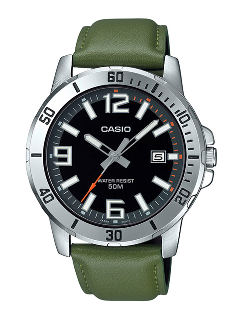 

CASIO Enticer Men Black Olive Green Analogue Watch A1738 MTP-VD01L-3BVUDF