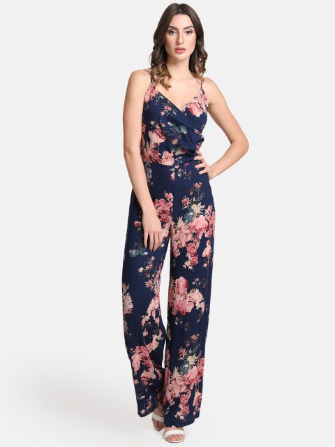 

Kazo Women Navy Blue Printed Basic Jumpsuit