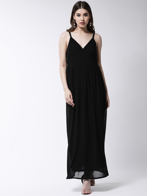 

MAGRE Women Black Solid Maxi Dress
