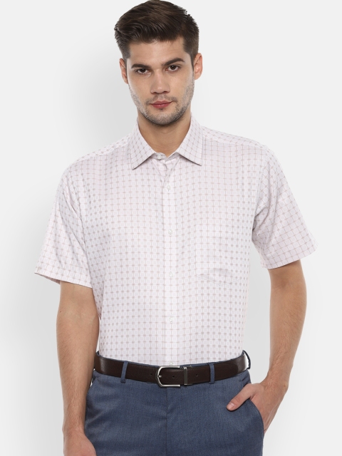 

Van Heusen Men White Regular Fit Checked Formal Shirt