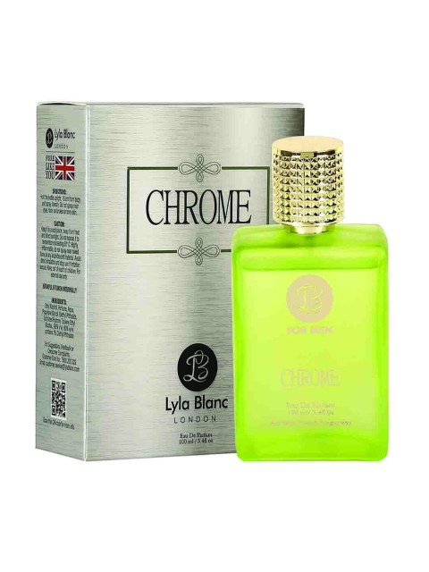 

Lyla Blanc Men EDP CHROME Perfume Spray EDP 100ml, Grey