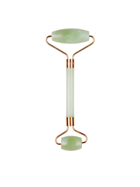 

Cala Women Green Jade Facial Roller with Rose Gold Detail