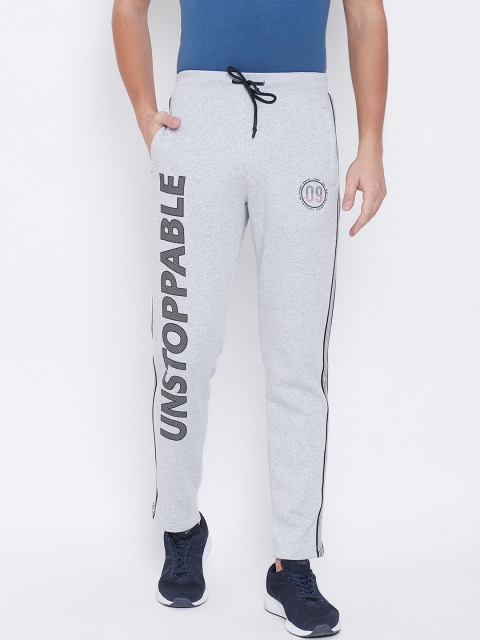 

Octave Men Grey Melange Printed Slim Fit Track Pants