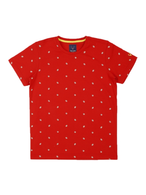 

Allen Solly Junior Boys Red & White Printed Round Neck T-shirt