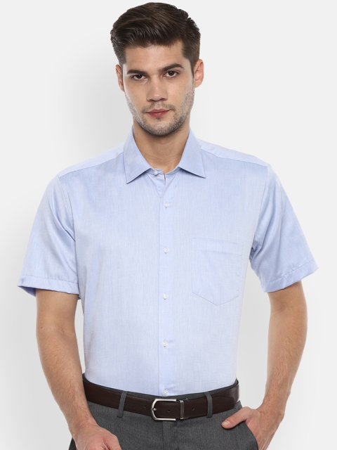 

Van Heusen Men Blue Regular Fit Self Design Formal Shirt