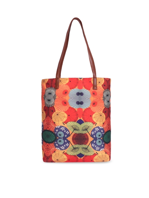 

Lychee bags Orange & Green Printed Tote Bag