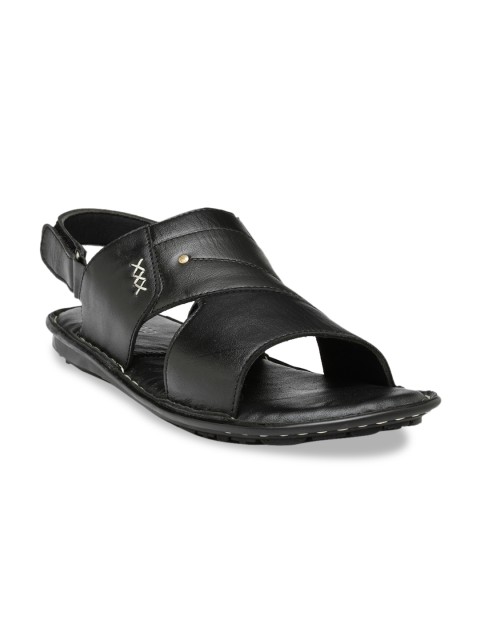 

Teakwood Leathers Men Black Comfort Sandals