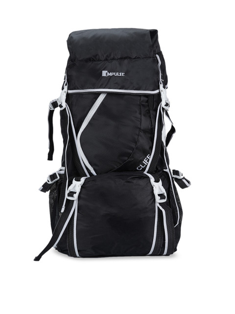 

Impulse Unisex Black Solid Cliff 55 Litres Rucksack