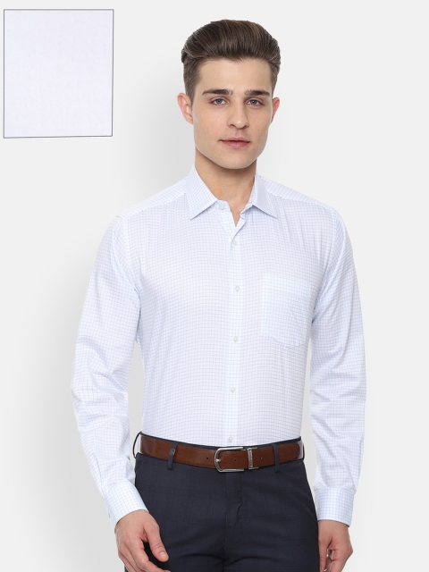 

Van Heusen Men Pack of 2 Regular Fit Checked Formal Shirts, White