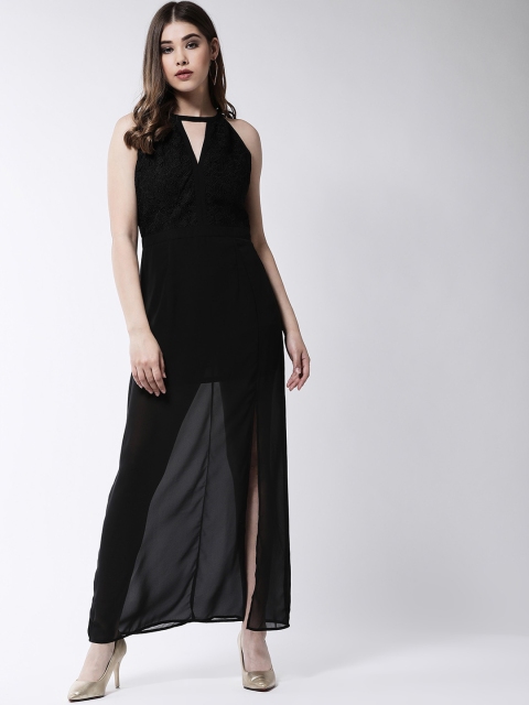 

MAGRE Women Black Solid Maxi Dress