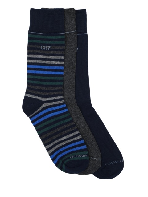 

CR7 Cristiano Ronaldo Men Pack of 3 Assorted Calf-Length Socks