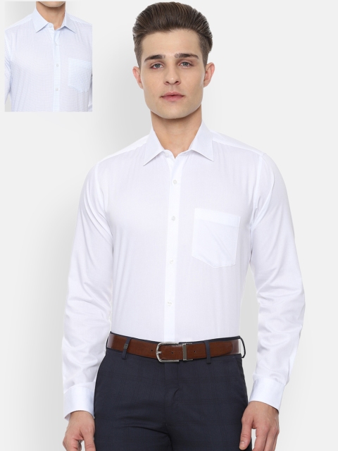 

Van Heusen Men Pack of 2 Slim Fit Solid Formal Shirt, White