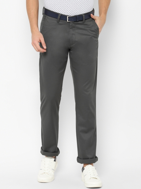 

Allen Solly Men Grey Regular Fit Solid Regular Trousers
