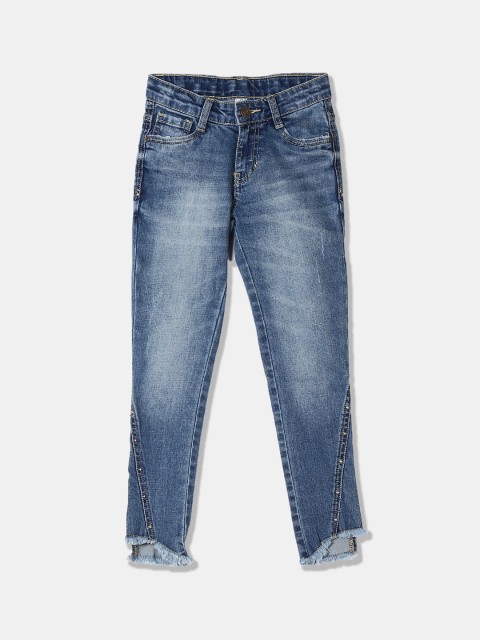 

Cherokee Girls Blue Regular Fit Mid-Rise Clean Look Stretchable Jeans