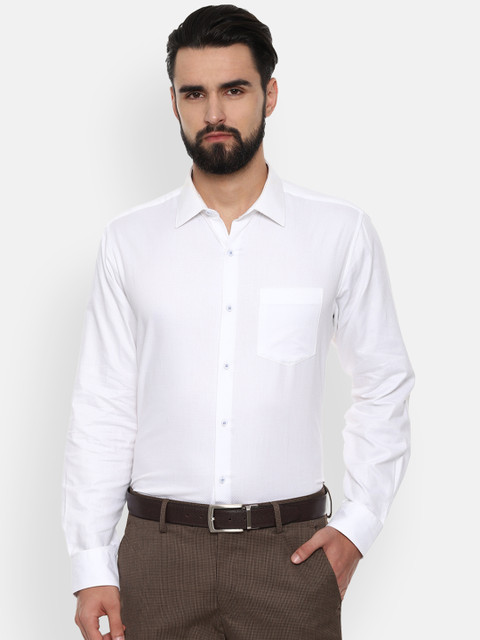 

Van Heusen Men White Regular Fit Solid Formal Shirt