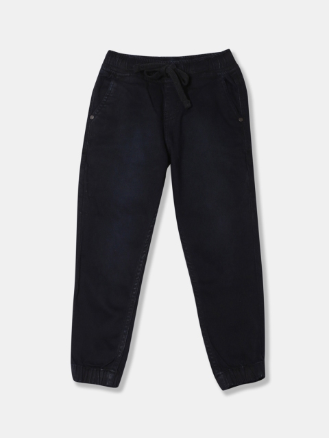 

Cherokee Boys Navy Blue Jogger Mid-Rise Clean Look Stretchable Jogger Jeans