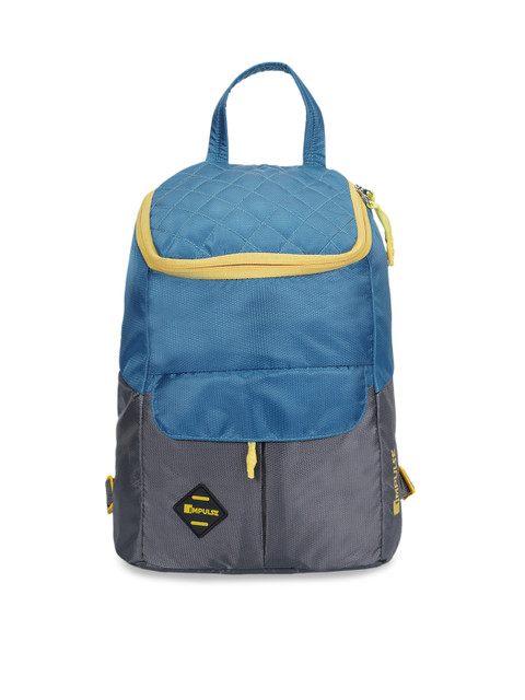 

Impulse Women Blue & Grey Solid Backpack