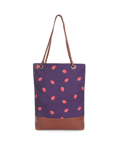 

Lychee bags Blue & Red Printed Tote Bag