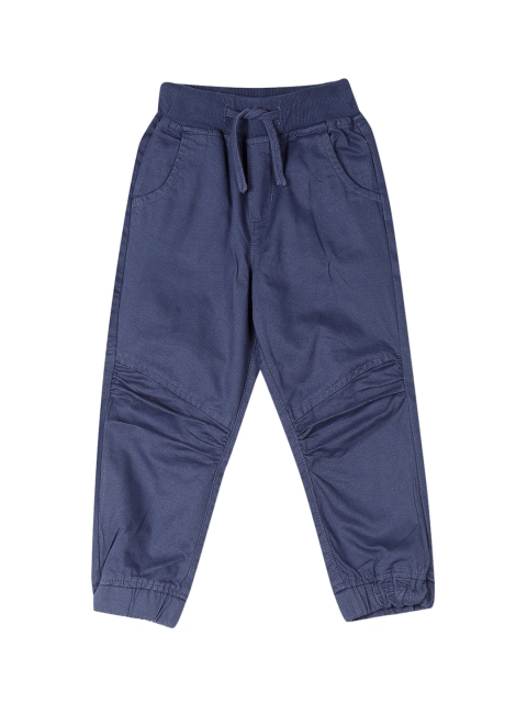 

Cherokee Boys Navy Blue Solid Pure Cotton Jogger