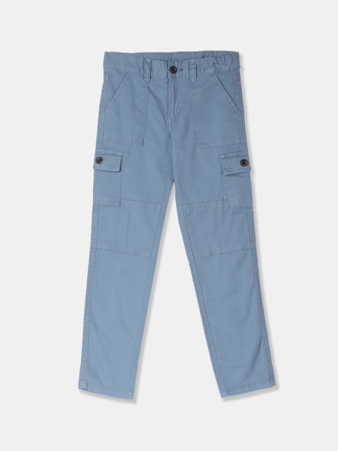 

Cherokee Boys Blue Regular Fit Solid Cargos