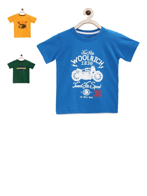 

Joven Boys Pack of 3 Printed Round Neck T-shirts, Green