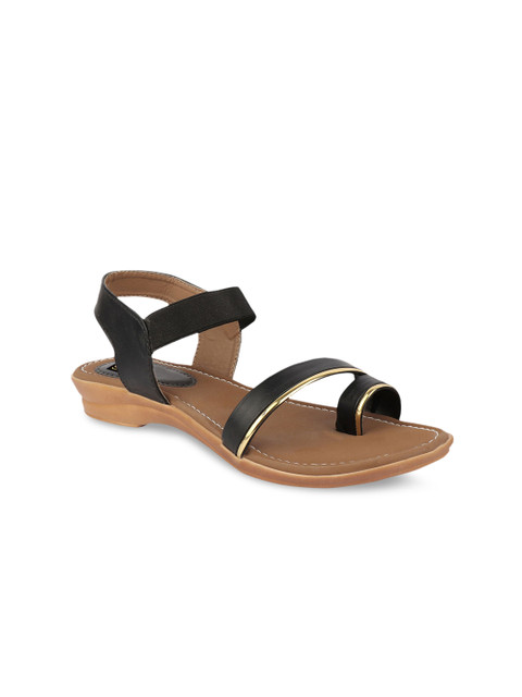 

Shoetopia Women Black Solid One Toe Flats