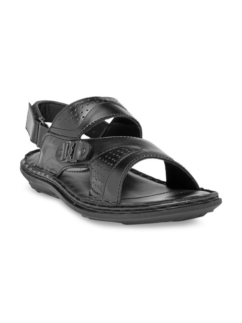 

Teakwood Leathers Men Black Comfort Sandals