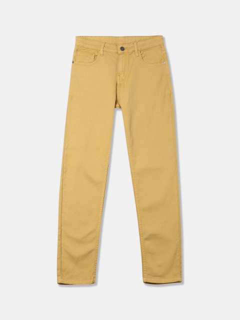 

Cherokee Boys Mustard Yellow Slim Fit Mid-Rise Clean Look Jeans