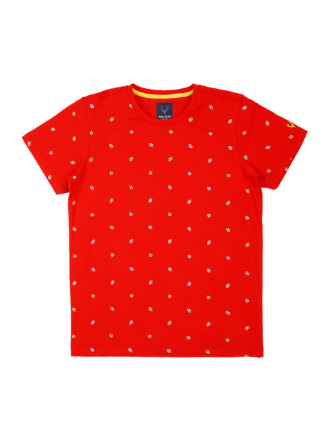 

Allen Solly Junior Boys Red Printed Round Neck T-shirt