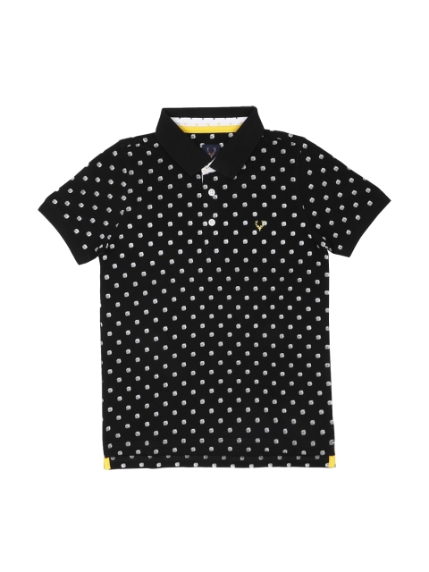 

Allen Solly Junior Boys Black Printed Polo Collar T-shirt