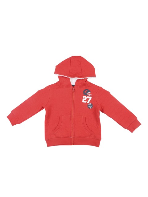 

Chirpie Pie by Pantaloons Boys Red Solid Hooded Sweatshirt