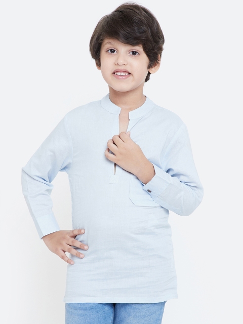 

KIDKLO Boys Blue Regular Fit Solid Casual Shirt