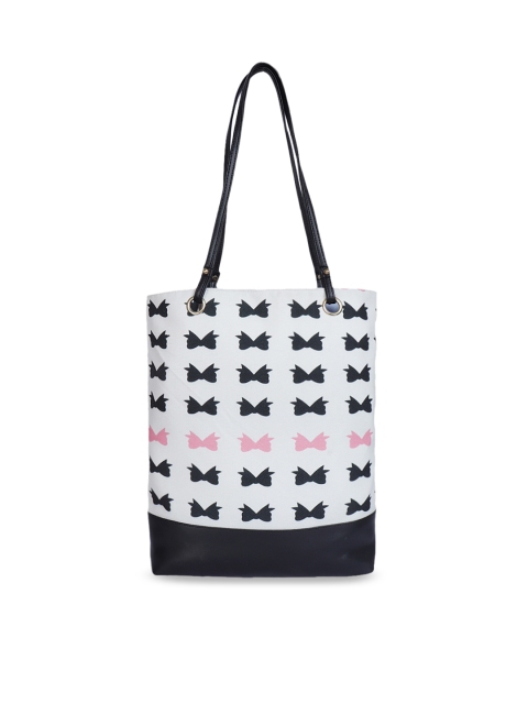 

Lychee bags White & Pink Printed Tote Bag