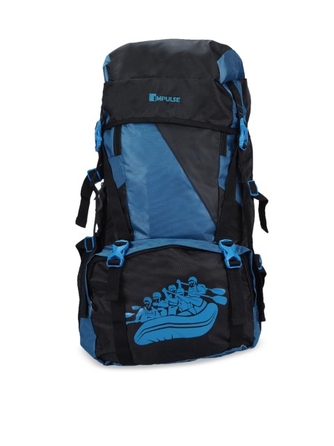 

Impulse Unisex Blue & Black Printed Splash 55 Litres Rucksack