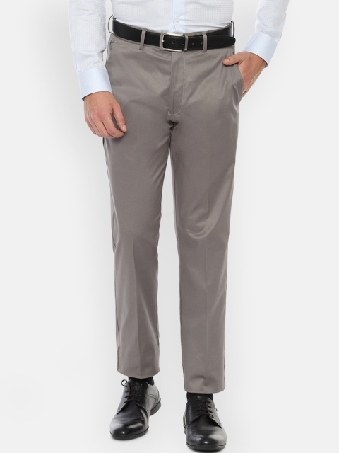 

Louis Philippe Men Grey Regular Fit Solid Formal Trousers